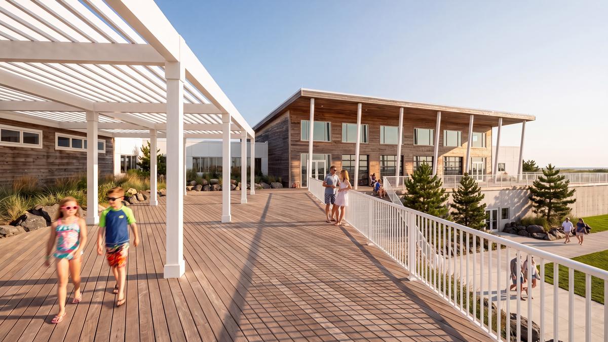 Rendering of the member gym and boardwalk