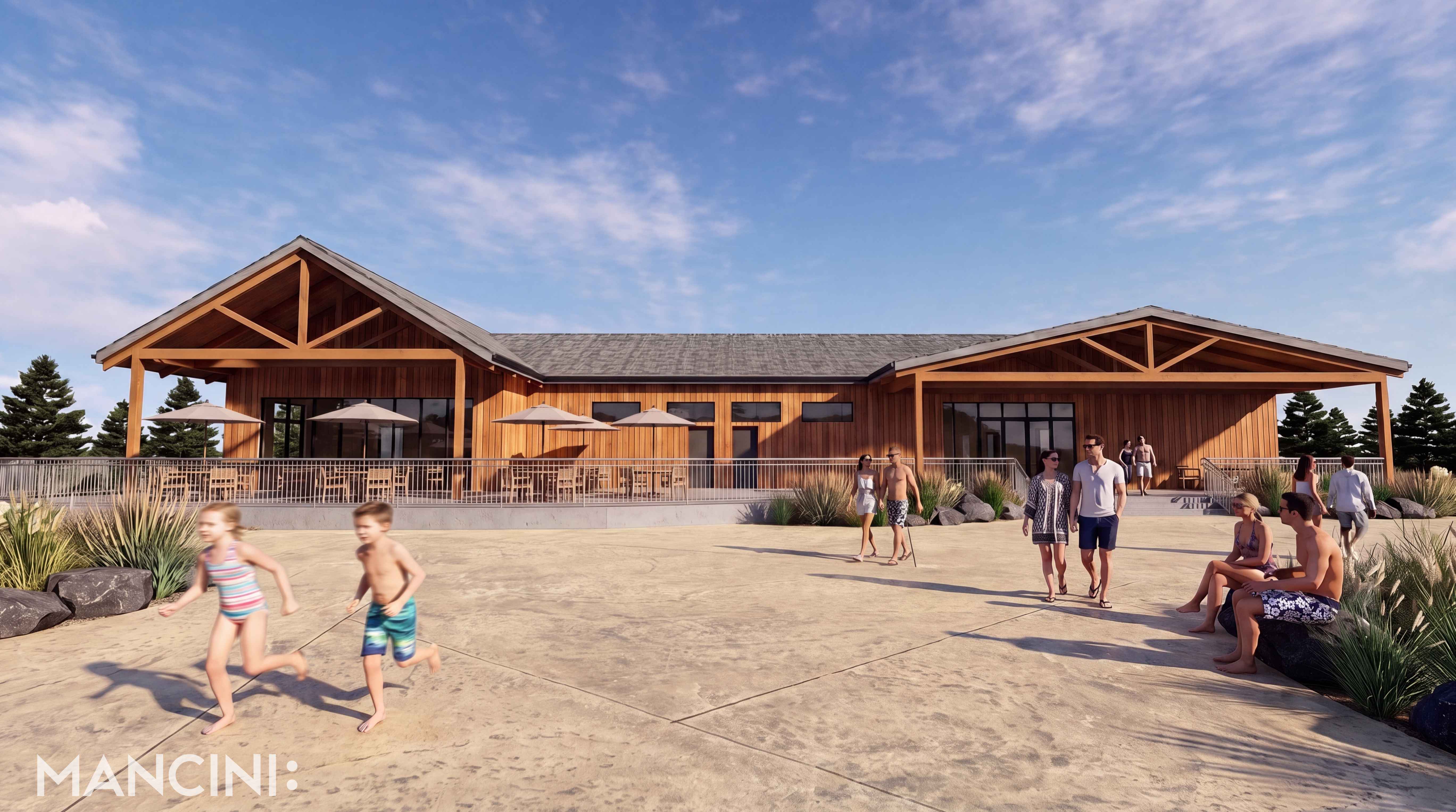 Rendering of the Surf Club building